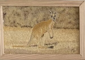 Kangaroo Sand Painting