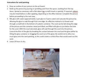 Sand Art Kit - Painting Instructions